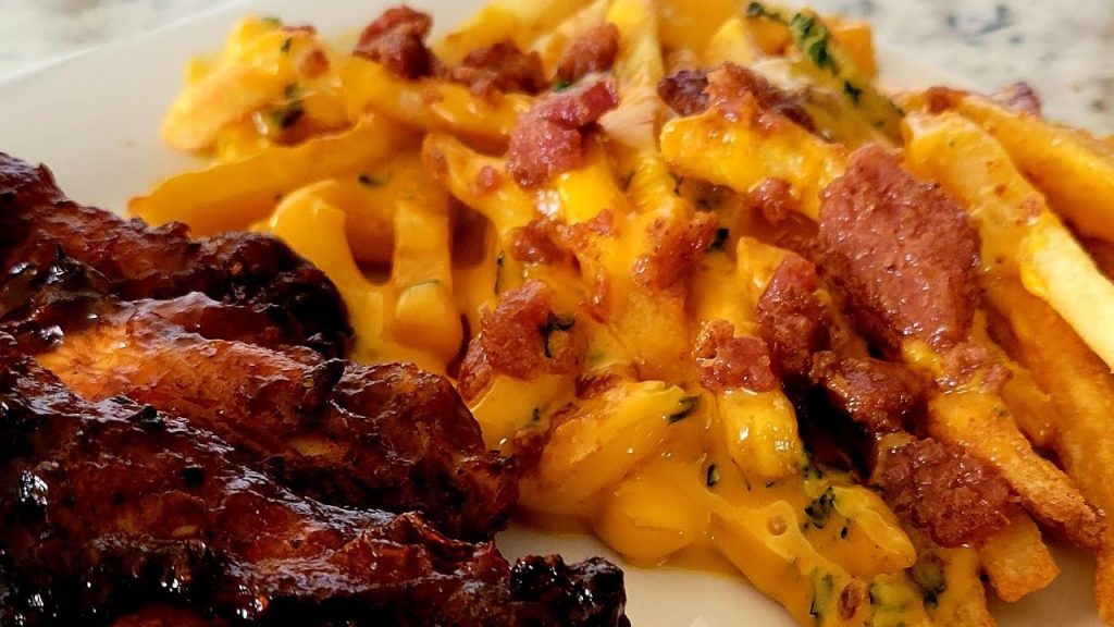 Air Fryer Cheesy Fries Cosori 5.8qt Wifi AirFryer Chicken Wings Bacon Fries