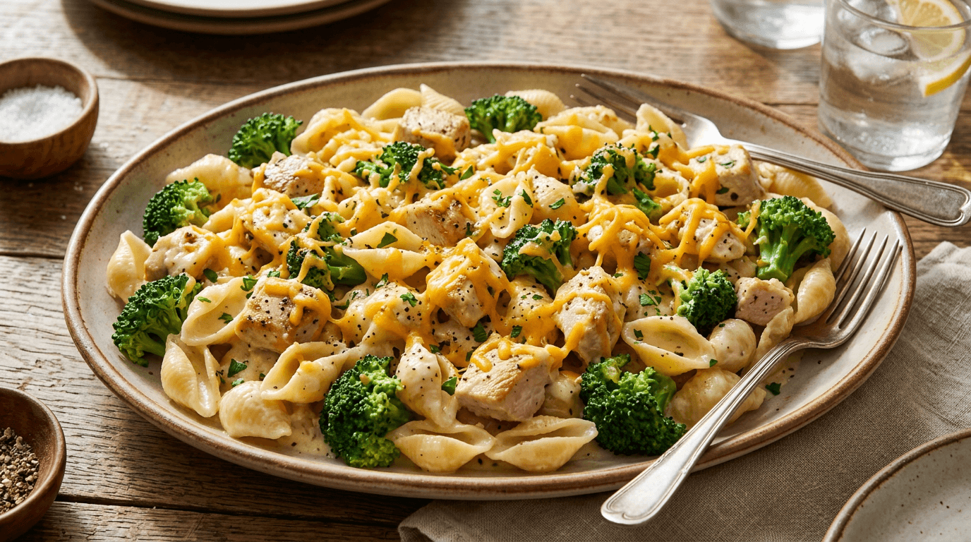 Easy Cheesy Broccoli Chicken Pasta (One-Pot Meal!)